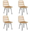 vidaXL 5 Piece Garden Dining Set Poly Rattan