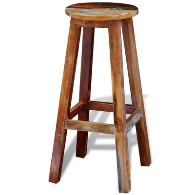 vidaXL Bar Stool Solid Reclaimed Wood,  vidaXL Bar Stool Solid Reclaimed Wood
