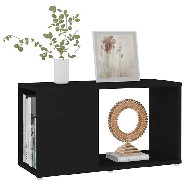 vidaXL TV Cabinet Black 60x24x32cm Engineered Wood