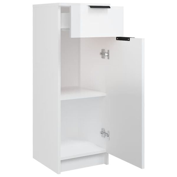 vidaXL Bathroom Cabinet High Gloss White 32x33.5x90 cm Engineered Wood