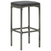 vidaXL 3 Piece Bar Set Poly Rattan Grey
