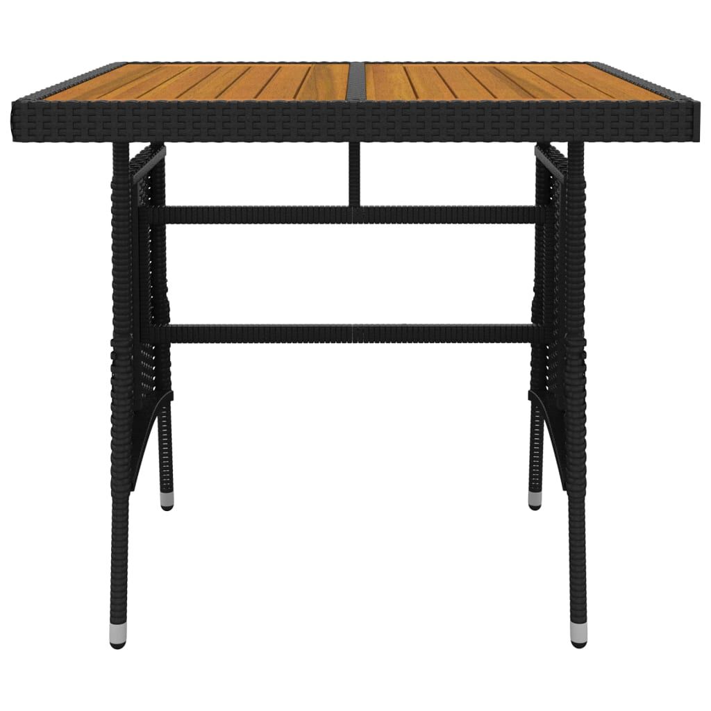 vidaXL 3 Piece Outdoor Dining Set Poly Rattan Black