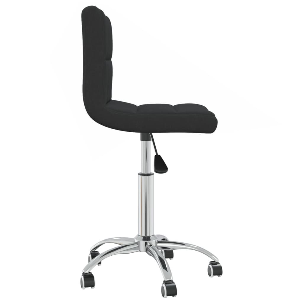 vidaXL Swivel Dining Chair Black Fabric