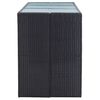 vidaXL 7 Piece Garden Bar Set with Cushions Poly Rattan Black