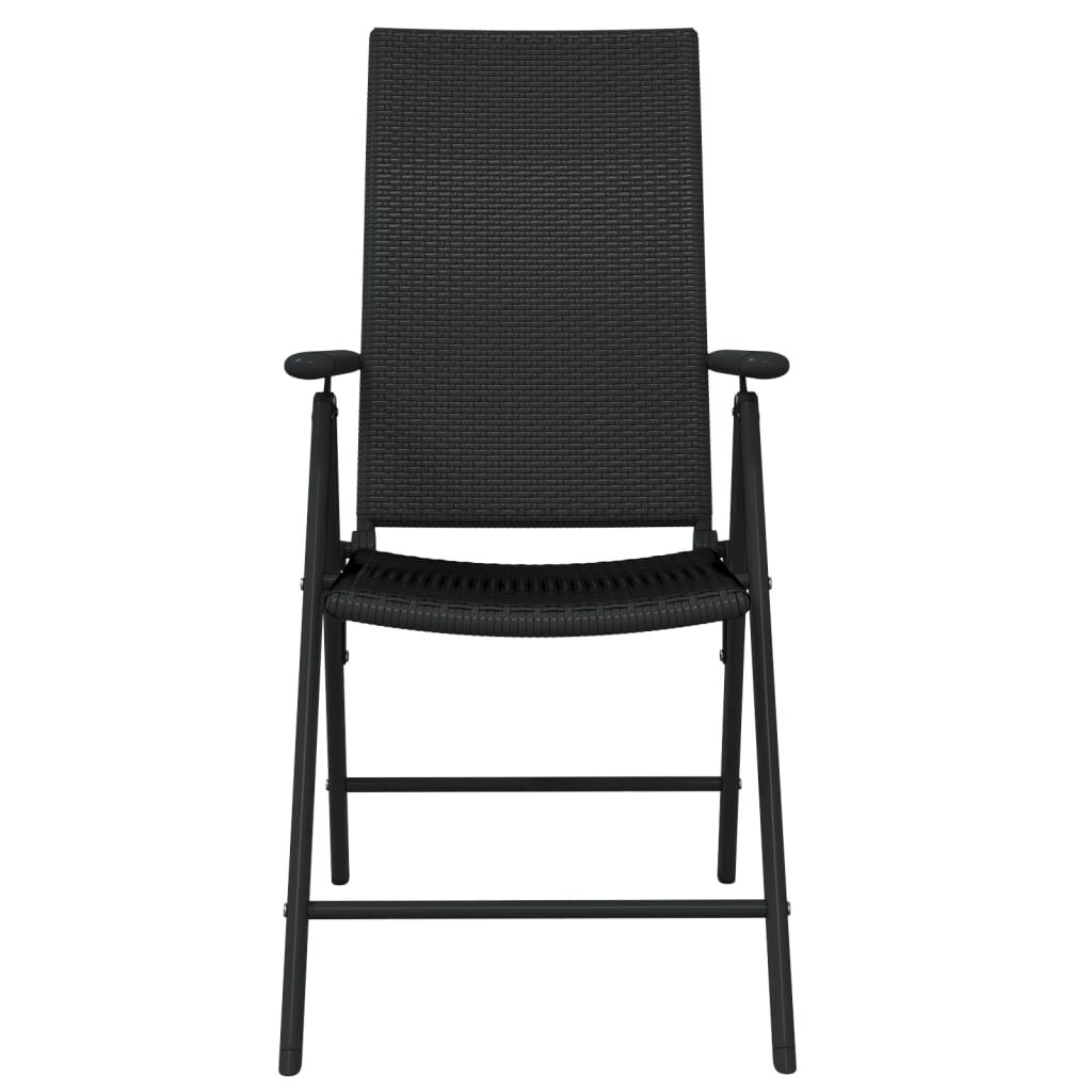 vidaXL 5 Piece Garden Dining Set Black