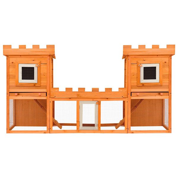 vidaXL Outdoor Large Rabbit Hutch House Pet Cage Double House