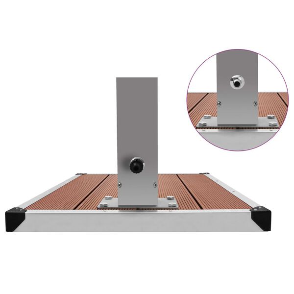 vidaXL Outdoor Shower with Tray WPC Stainless Steel