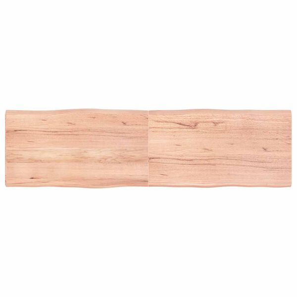 vidaXL Table Top Light Brown 180x50x(2-4)cm Treated Solid Wood Live Edge