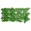 vidaXL Balcony Screen with Green Leaves 300x100 cm