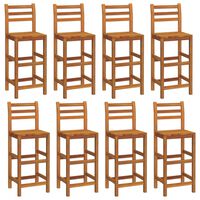 vidaXL Bar Stools 8 pcs Solid Wood Acacia