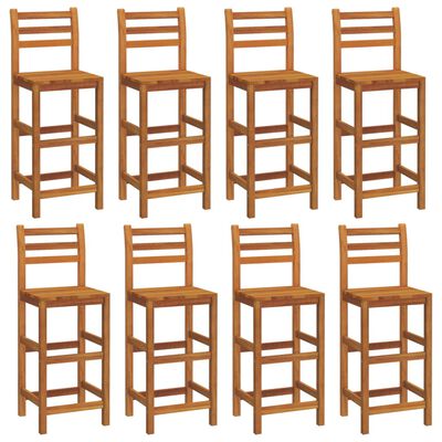 vidaXL Bar Stools 8 pcs Solid Wood Acacia,  vidaXL Bar Stools 8 pcs Solid Wood Acacia