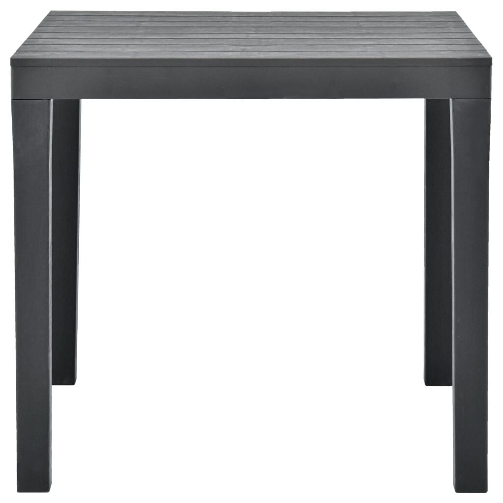 vidaXL Garden Table Anthracite 78x78x72 cm Plastic