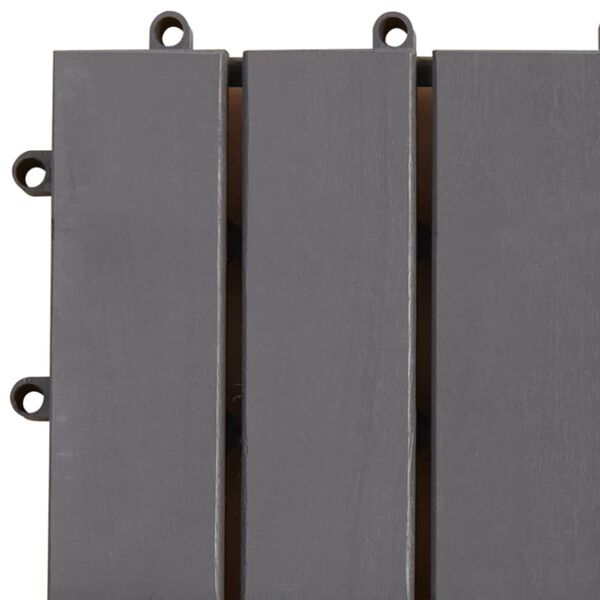 vidaXL Decking Tiles 20 pcs Grey Wash 30x30 cm Solid Acacia Wood