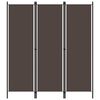 vidaXL 3-Panel Room Divider Brown 150x180 cm