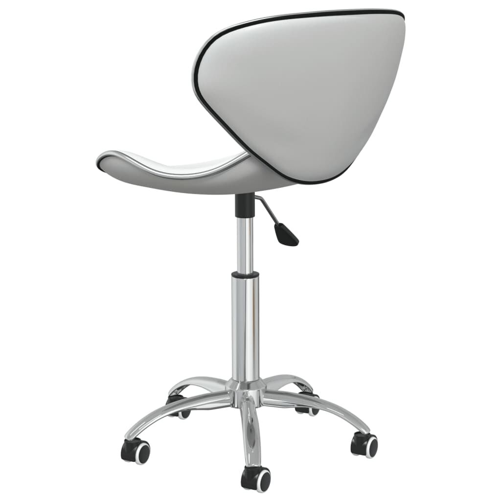 vidaXL Swivel Dining Chairs 2 pcs White Faux Leather