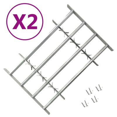 vidaXL Adjustable Security Grilles for Windows 2 pcs 1000-1500 mm,  vidaXL Adjustable Security Grilles for Windows 2 pcs 1000-1500 mm
