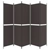 vidaXL 5-Panel Room Divider Brown 250x200 cm Fabric