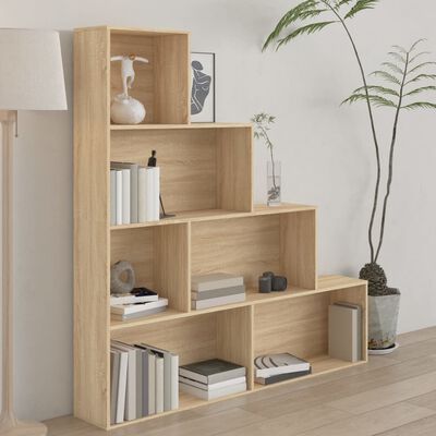 vidaXL Book Cabinet/Room Divider Sonoma Oak 155x24x160 cm Engineered Wood, sonoma oak vidaXL Book Cabinet/Room Divider Sonoma Oak 155x24x160 cm Engineered Wood