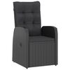 vidaXL 11 Piece Outdoor Dining Set with Cushions Poly Rattan Black