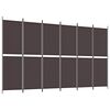 vidaXL 6-Panel Room Divider Brown 300x180 cm Fabric