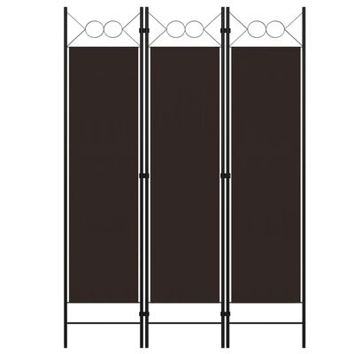 vidaXL 3-Panel Room Divider Brown 120x180 cm, brown vidaXL 3-Panel Room Divider Brown 120x180 cm