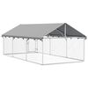 vidaXL Outdoor Dog Kennel with Roof 400x200x150 cm