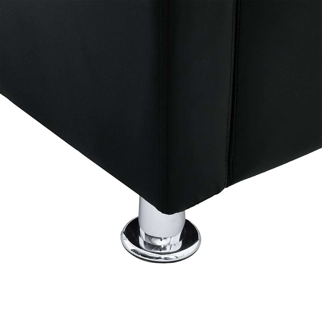 vidaXL Cube Armchair Black Faux Leather