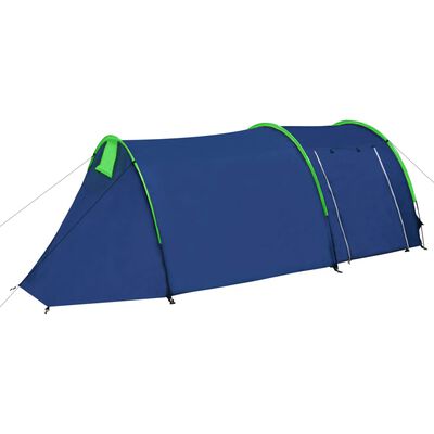 vidaXL Camping Tent 4 Persons Navy Blue/Green, green vidaXL Camping Tent 4 Persons Navy Blue/Green