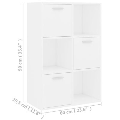 vidaXL Storage Cabinet White 60x29.5x90 cm Engineered Wood, white vidaXL Storage Cabinet White 60x29.5x90 cm Engineered Wood