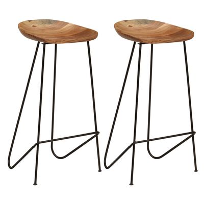 vidaXL Bar Stools 2 pcs Solid Acacia Wood,  vidaXL Bar Stools 2 pcs Solid Acacia Wood
