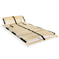 vidaXL Slatted Bed Base without Mattress with 28 Slats 7 Zones 90x200 cm,  vidaXL Slatted Bed Base without Mattress with 28 Slats 7 Zones 90x200 cm