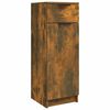 vidaXL Bathroom Cabinet Smoked Oak 32x34x90 cm Engineered Wood