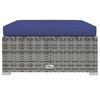 vidaXL 7 Piece Garden Lounge Set with Cushions Poly Rattan Grey