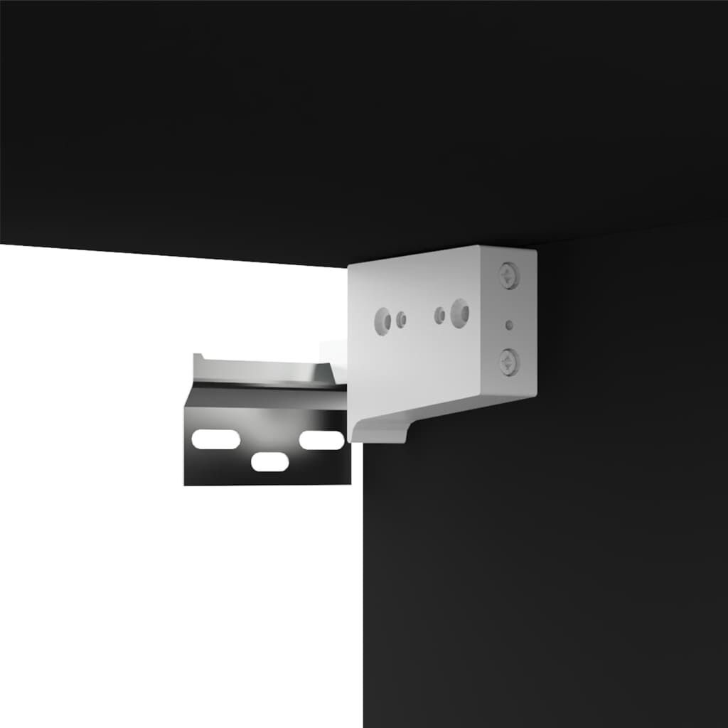 vidaXL TV Cabinet Black 80x30x30 cm Engineered Wood