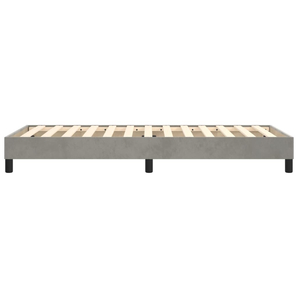 vidaXL Bed Frame without Mattress Light Grey 90x200 cm Velvet