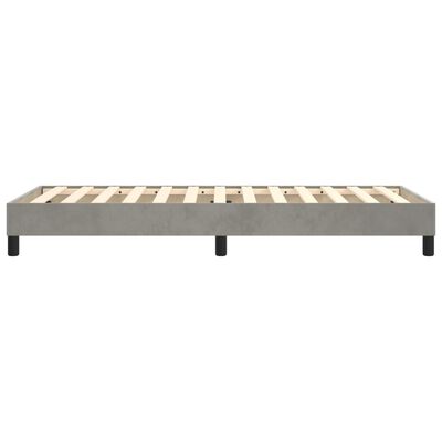vidaXL Box Spring Bed Frame Light Grey 90x200 cm Velvet, light grey vidaXL Box Spring Bed Frame Light Grey 90x200 cm Velvet