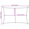 vidaXL Sunshade Sail 160 g/m² Cream 5x6 m HDPE