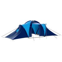 vidaXL Camping Tent Polyester 9 Persons Blue-dark Blue, dark blue and blue vidaXL Camping Tent Polyester 9 Persons Blue-dark Blue