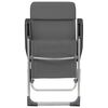 vidaXL Folding Camping Chairs 2 pcs Grey Aluminium