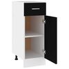 vidaXL Drawer Bottom Cabinet Black 30x46x81.5 cm Engineered Wood