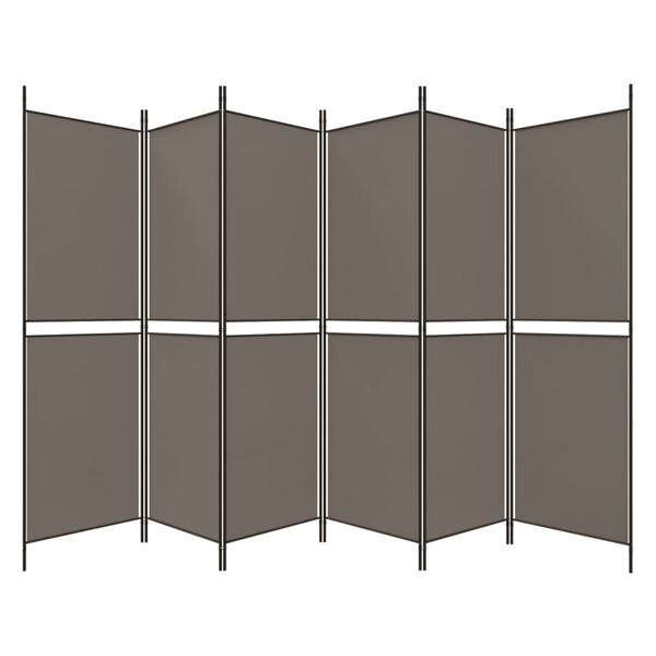 vidaXL 6-Panel Room Divider Anthracite 300x180 cm Fabric