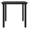 vidaXL 5 Piece Outdoor Dining Set with Cushions Black