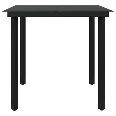 vidaXL 5 Piece Outdoor Dining Set with Cushions Black, black vidaXL 5 Piece Outdoor Dining Set with Cushions Black