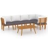 vidaXL 6 Piece Garden Lounge Set with Cushions Solid Wood Acacia