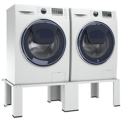 vidaXL Double Washing and Drying Machine Pedestal White,  vidaXL Double Washing and Drying Machine Pedestal White