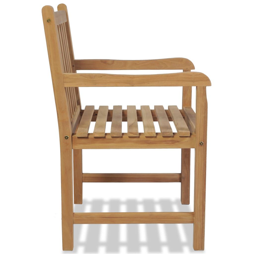 vidaXL Outdoor Chairs 2 pcs Solid Teak Wood