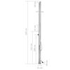 vidaXL Garden Shower 220 cm Stainless Steel