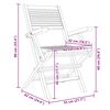 vidaXL Folding Garden Chairs 2 pcs 55x62x90 cm Solid Wood Teak