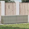vidaXL Garden Storage Box Poly Rattan 200x50x60 cm Grey