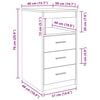 vidaXL Drawer Cabinet Black 40x50x76 cm Engineered Wood